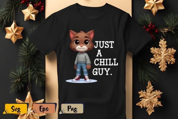 Just a Chill Guy Cat Funny Embroidery Design Review