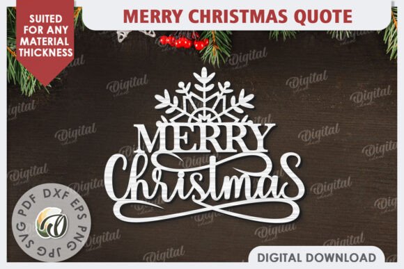 Merry Christmas Quote Laser Cut Design Review for Real Projects
