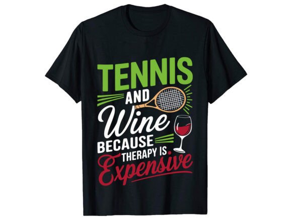 Tennis and Wine T-Shirt Design Review for Real Projects